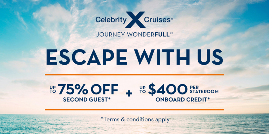 Escape with Celebrity Cruises